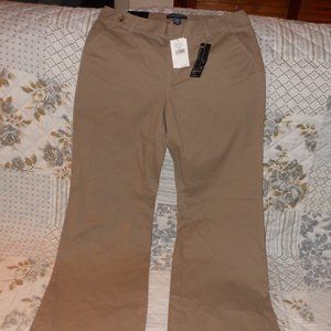 NWT Banana Republic Martin Fit Bootcut Stretch Women`s Tan Pants Size 10 33x32
